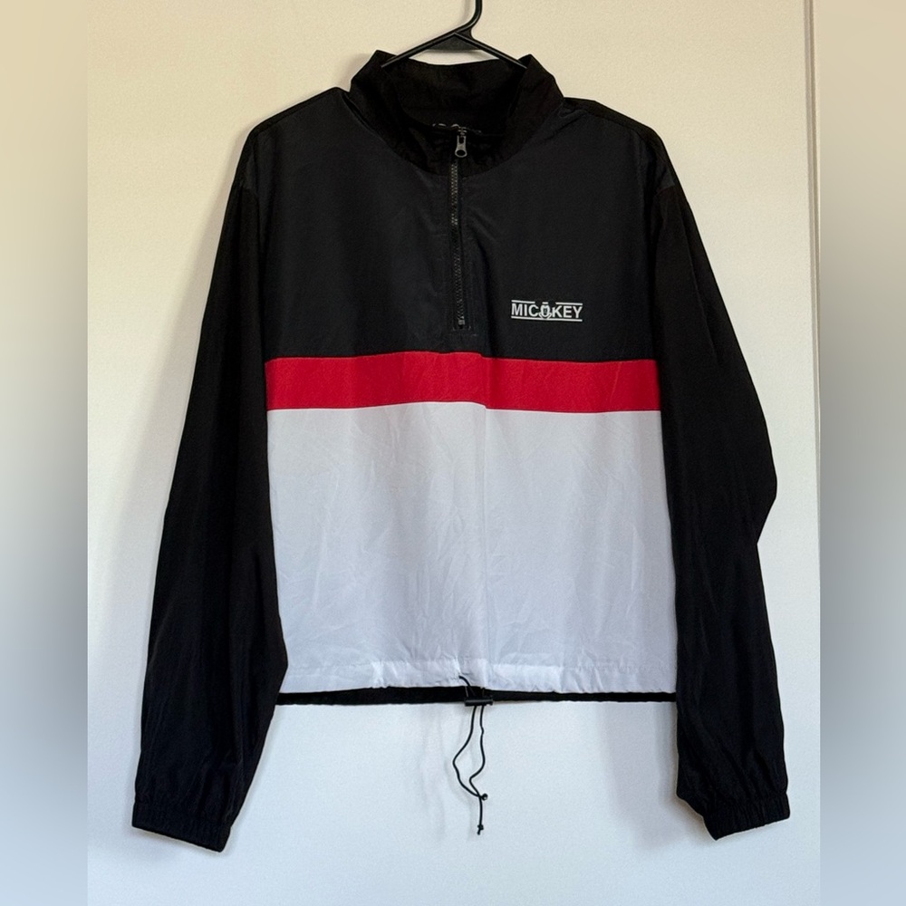 S72 Vintage Disney Size XL Mickey Mouse Color Block Windbreaker Pullover
